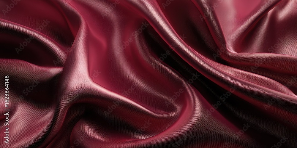 Fototapeta premium Draped Burgundy Fabric Texture