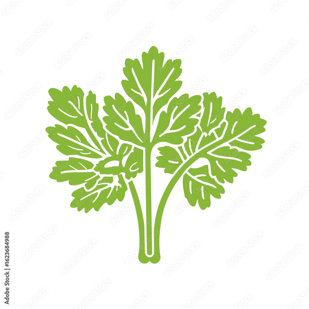 Obraz premium Celery Allergen Icon with Fresh Leaf Design