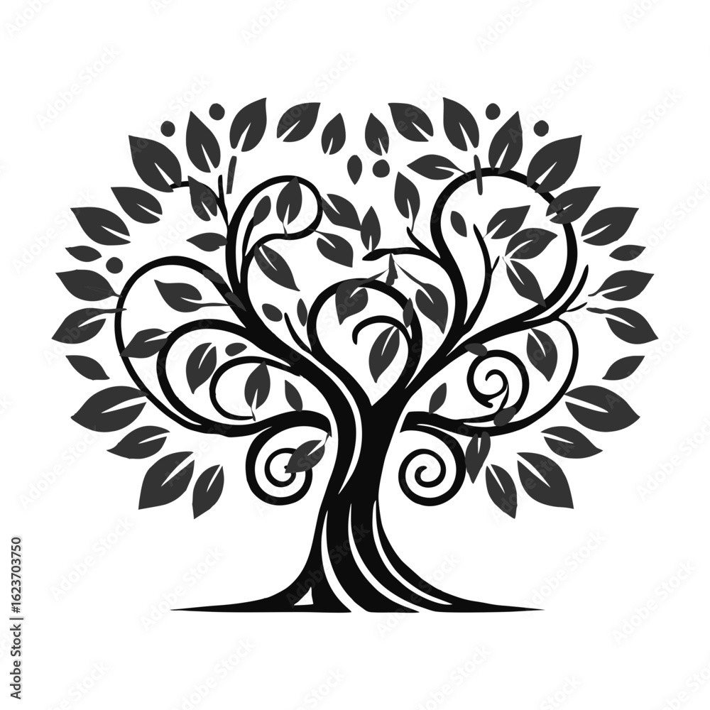Obraz premium vector tree silhouette