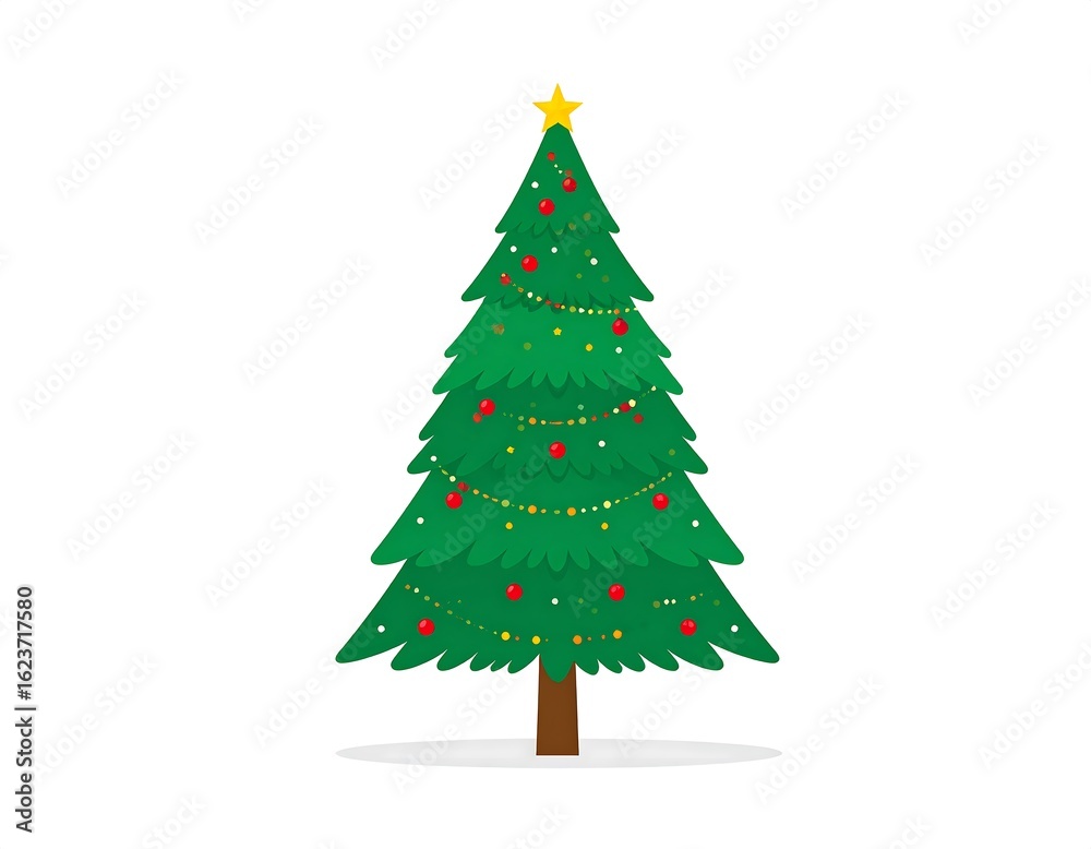 Fototapeta premium Christmas tree illustration