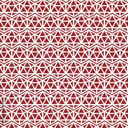 seamless pattern with geometric shapes, repeating geometric pattern, scales, stacked triangles, snake, fish, zig-zagging line, breaks up the rows, dynamic pattern, ancient motif, Uroko pattern,