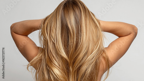 Blonde Hair Rear View.