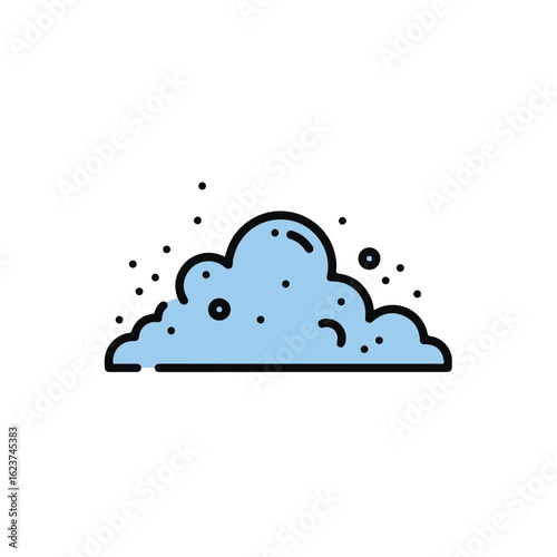 A simple illustration of a cloud in the sky