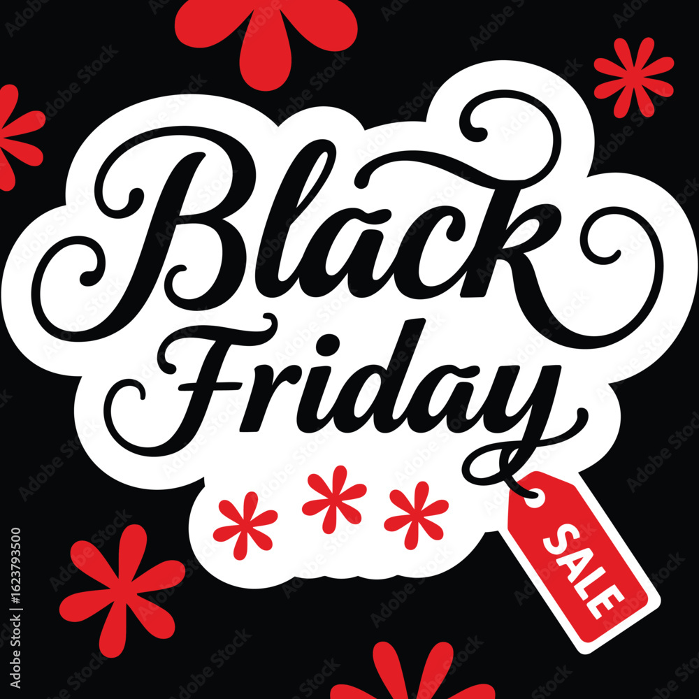 Fototapeta premium Black Friday Sale typography design