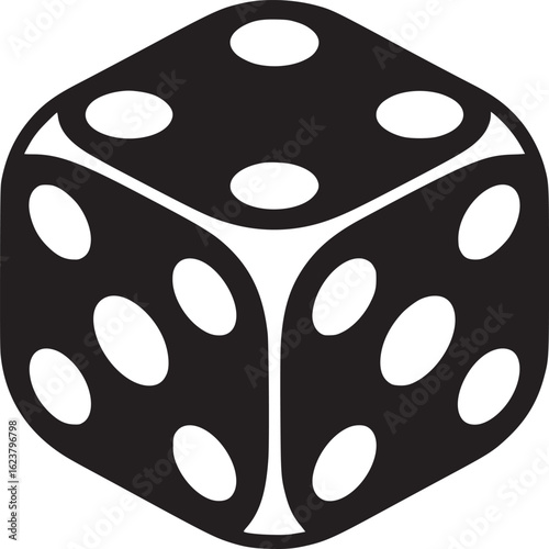 Dice Icon, Black and White