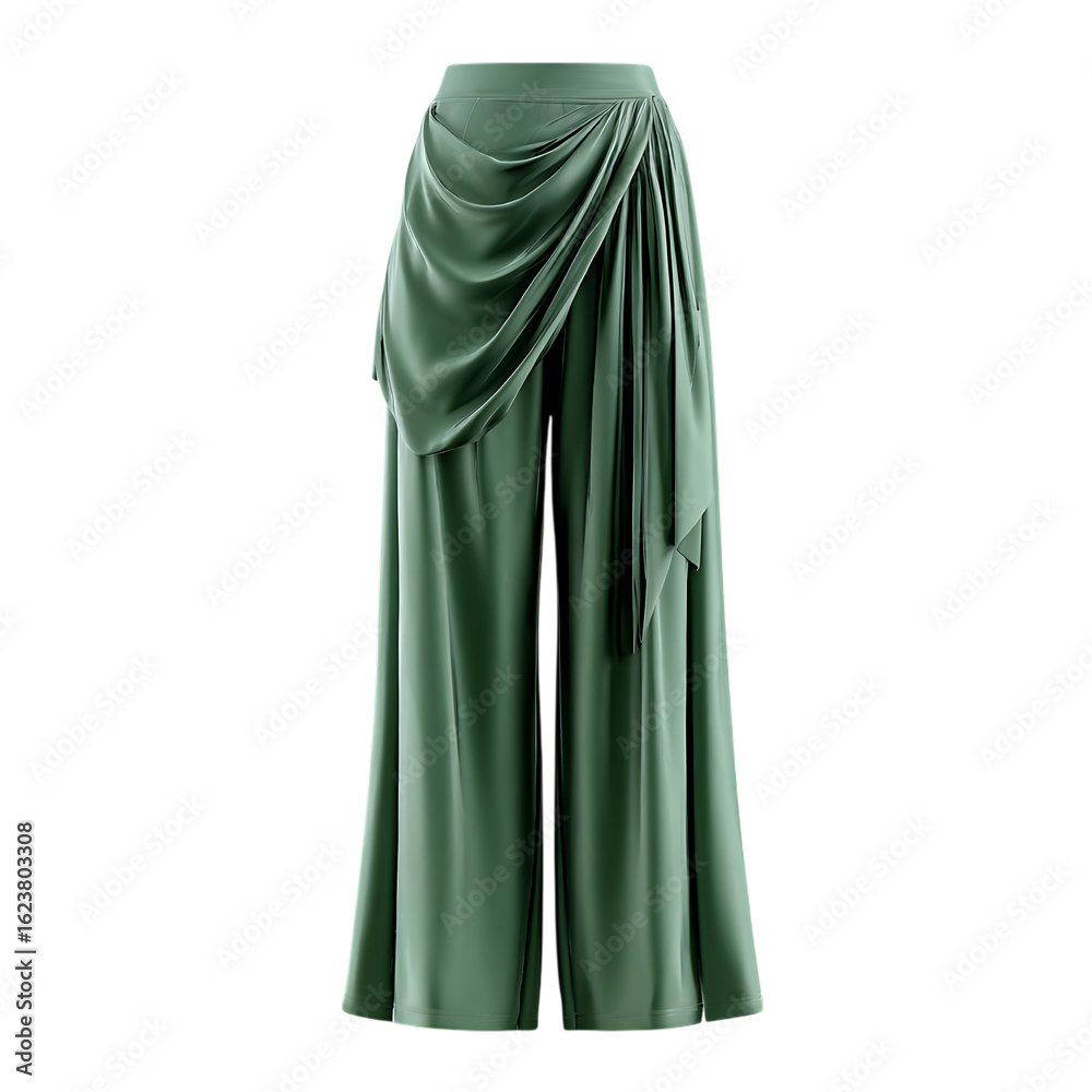 Draped Palazzo Pants Mockup Draped Palazzo Pants Mockup