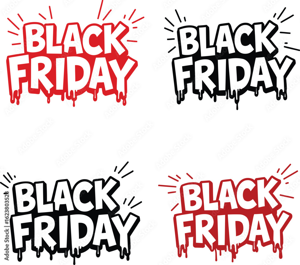 Obraz premium black friday typography vector art design