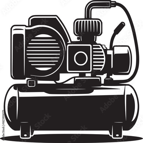 Air Compressor Icon Illustration