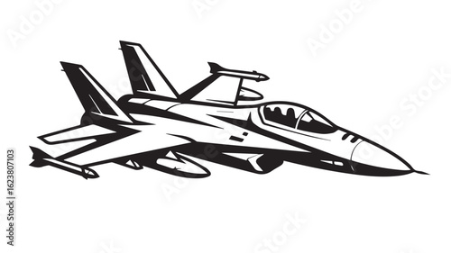Fighter Jet Minimalist Illustration