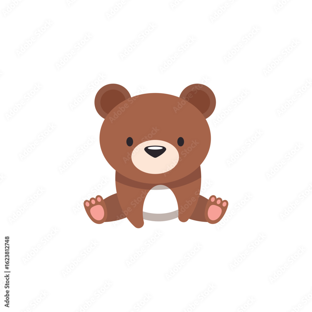 Obraz premium Isolated colored teddy bear toy icon Flat design Vector