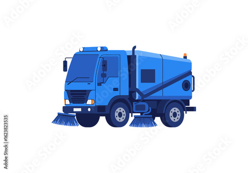 Blue street sweeper A clean machine