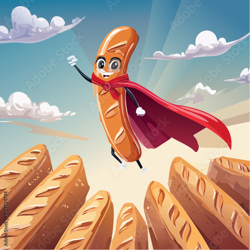 The sausage soars like a deli Superman over a breadstick city, cape flapping and spice flying.