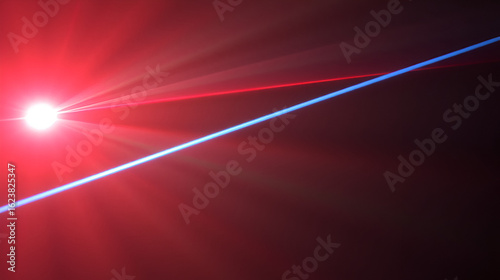 Laser beam. Light amplification by stimulated emission of radiation