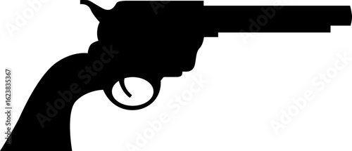 Silhouette of a Revolver Illustration
