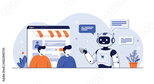 Chatbot assisting online shoppers in a modern e-commerce platform