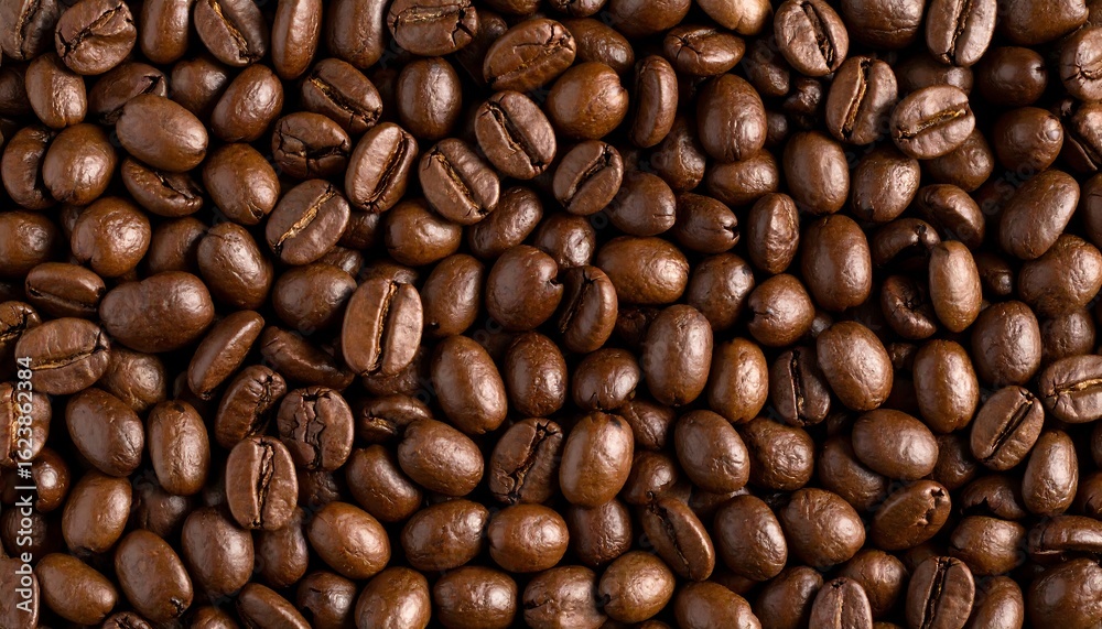 Fototapeta premium Close-up view of roasted coffee beans