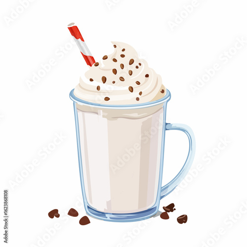 Milchshake im Becher mit Sahne