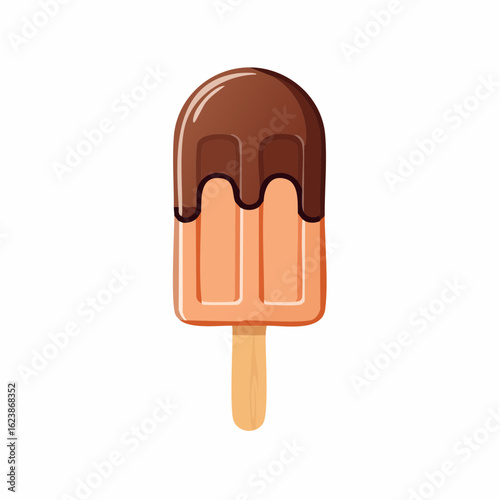 Eis am Stiel mit Schokoglasur