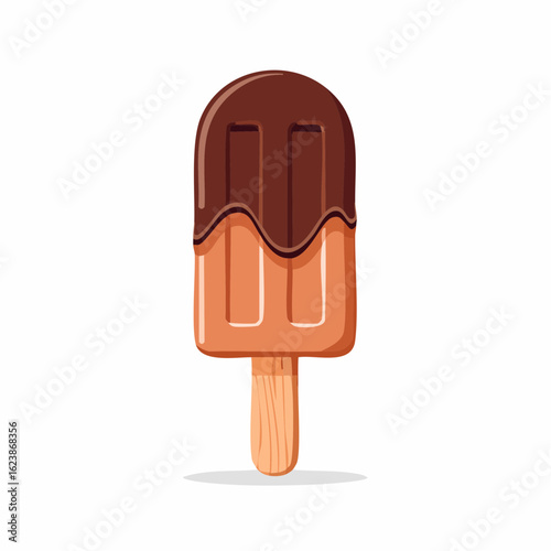 Eis am Stiel mit Schokoglasur
