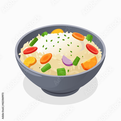  Reis mit gebratenem Gemüse