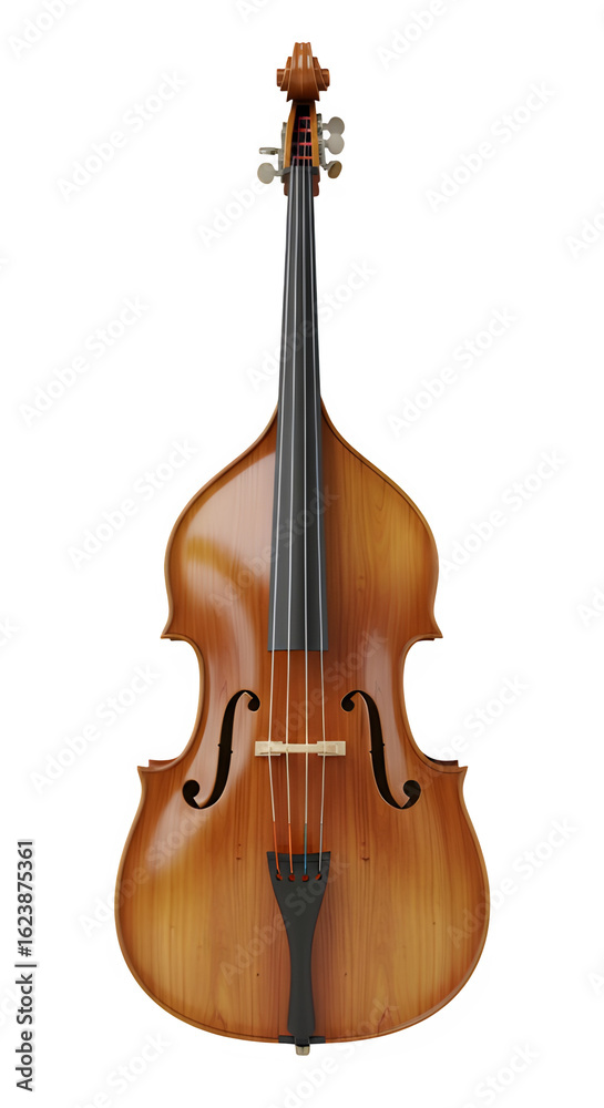 Naklejka premium Wooden string instrument on white background isolate