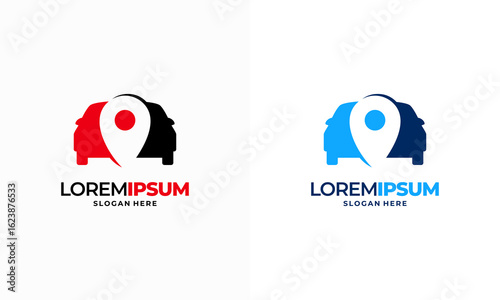 Car Shop Logo Template Design Vector, Car Point Finder Logo Template Design Vector