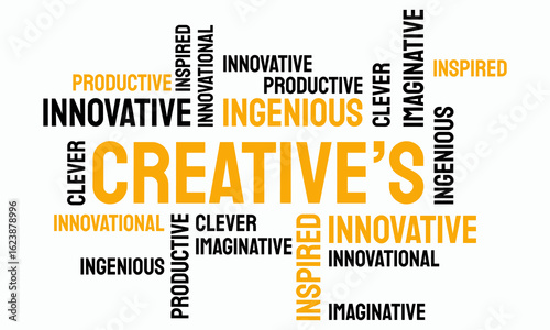 word of Creative typography, creative typography text word art vector marketing illustration