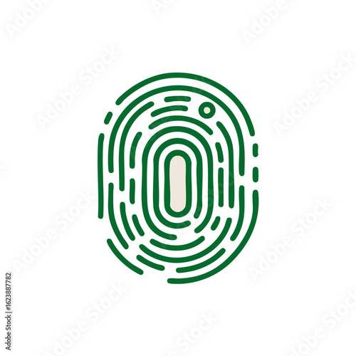 Fingerprint scan technology vector illustration