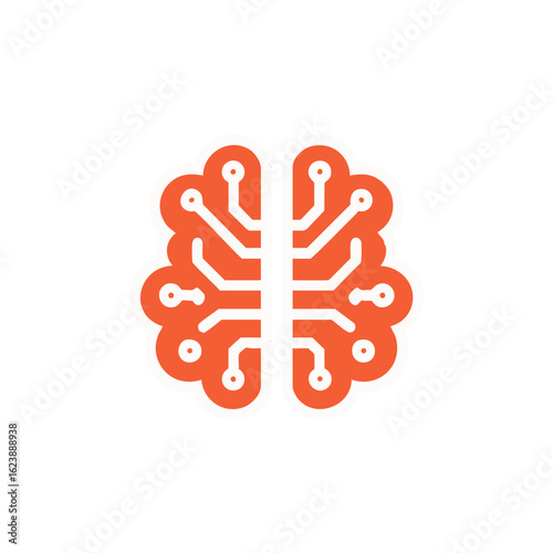 Ai brain vector, artificial intelligence, technology, machine learning