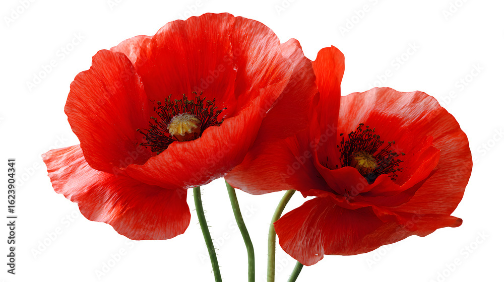 Obraz premium red poppy isolated on white