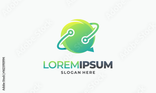 modern Technology Consulting logo template designs vector illustration