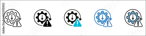 Inefficiency Icon Pack Multistyle Illustration