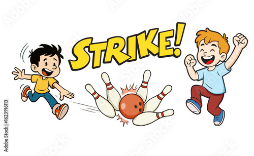 bowling playing kids