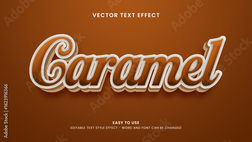 caramel editable text effect