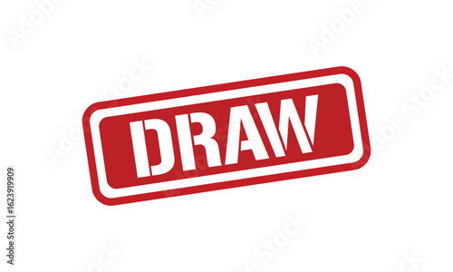 DRAW red stamp text vector, rubber stamp