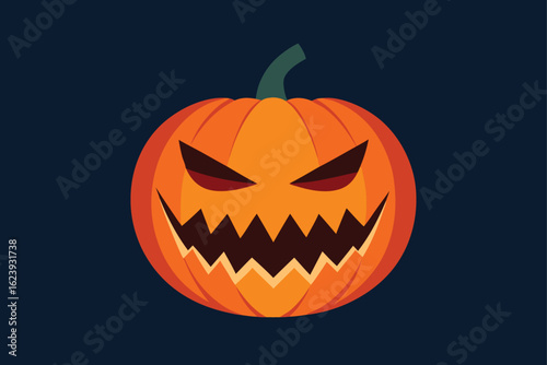halloween pumpkin on black background