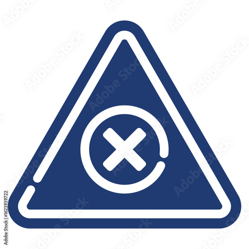 Banned Flat Blue Icon