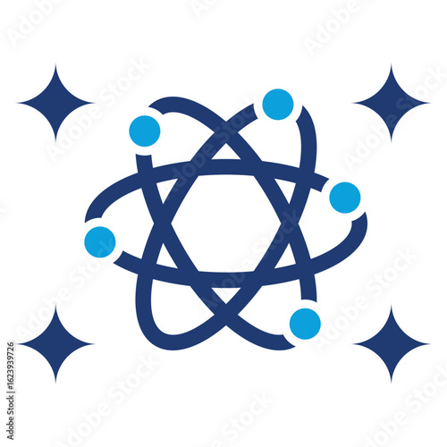 Galaxy Flat Blue Icon