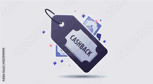 Promotion and sale get cashback rewards and save money with our exclusive cashback program and online shopping deals today vector