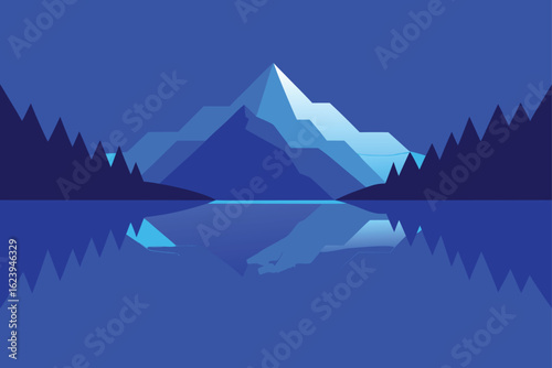 blue-hour-lake-and-mountain-reflection-vector-illu (1).eps