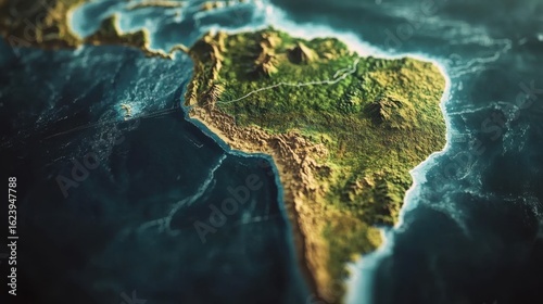 A modern infographic-style world map, highlighting Brazil's key statistics and facts in a cozy setting