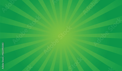 sunburst rays green radial background design template