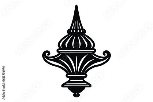 antique oil lamp art vector design