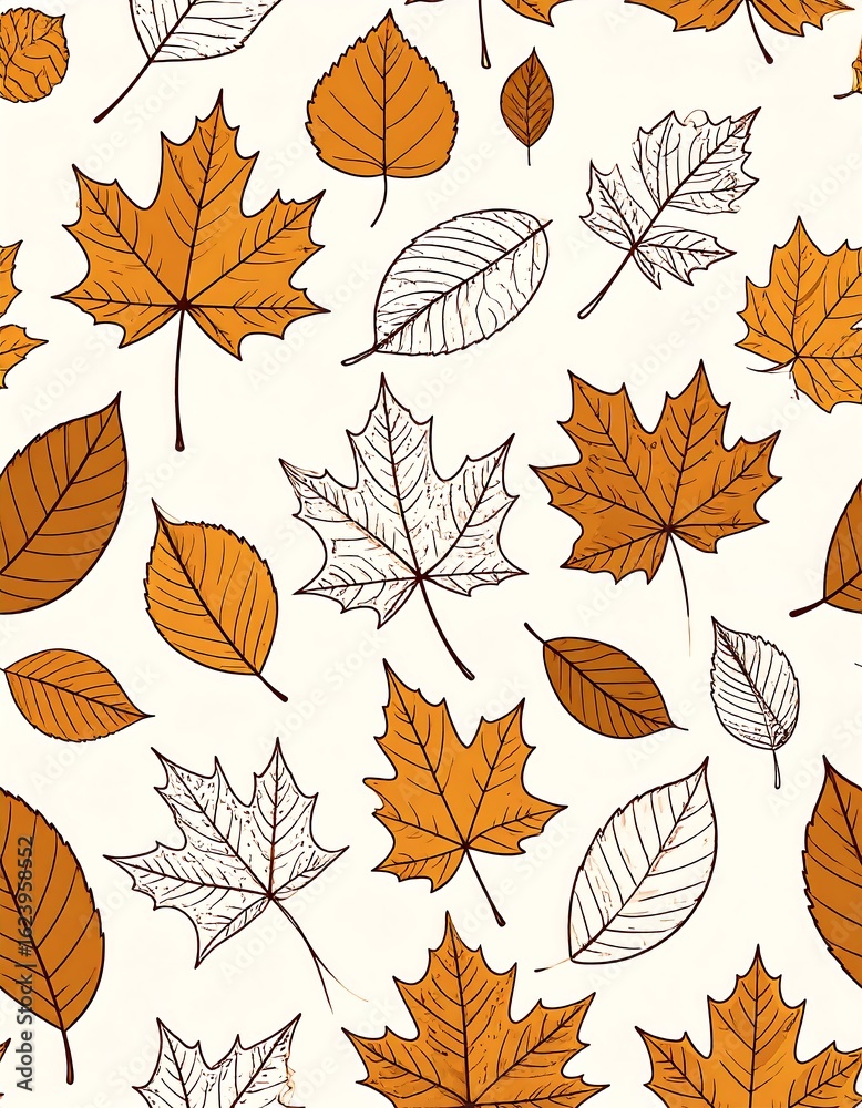 Fototapeta premium Autumn leaves pattern