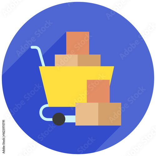 Bulk Order rounded flat color, mini illustration icon. use for modern concept, print, UI, UX kit, web and app development. Vector related to commerce, retail, marketing and shopping.