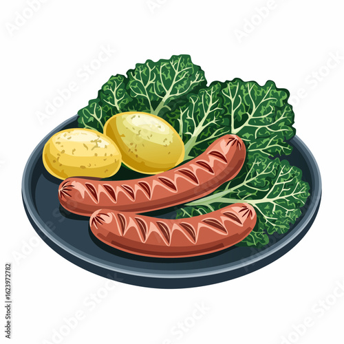 Grünkohl mit Mettwurst