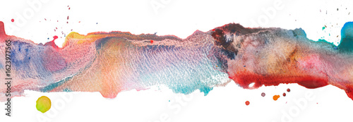 カラフルな水彩絵の具による、抽象的な背景テクスチャー