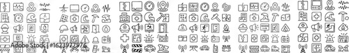 Earthquake and Natural Disaster HandDrawn Icon Set.