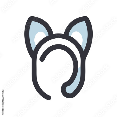 Cat Ear Headband Icon: Cute Accessory for Halloween and Costume Parties
