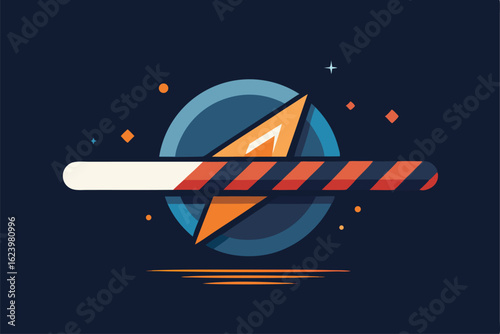 animated loading spinner with  technical difficult.eps